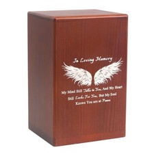 Wooden Urn Box and Casket for Men Women Funeral Memorial Urns for Ashes Crema...