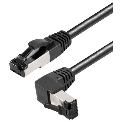 Maxtrack TI49-5L RJ45 Patchkabel CAT 8.1 S/FTP 5 m Schwarz 90° nach oben
