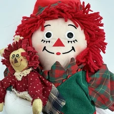 Applause Raggedy Ann Christmas Elf Rag Doll Large 22” Vintage 2002 C5