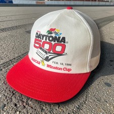 Vintage 1996 Daytona 500 Winston Cup NASCAR Trucker Hat Made in USA