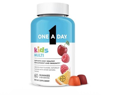 One A Day Kids Multivitamin 60 Count (Pack of 1), Red, Purple, Orange 