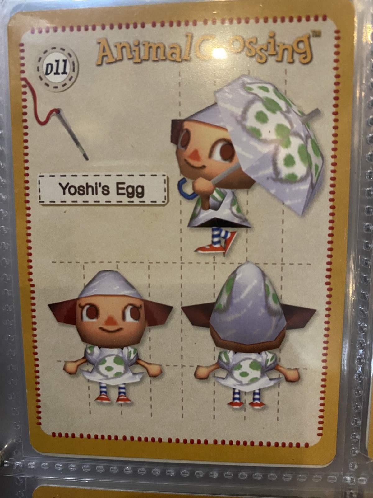 Nintendo Animal Crossing e-Reader Card - Yoshi’s Egg - #D11 (2003)