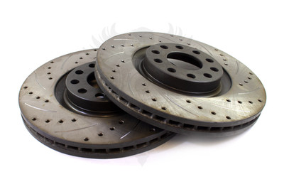 Front Drilled Slotted Brake Rotors Pair for Audi A4 S4 B6 B7 320mm 8E0698301ADDS