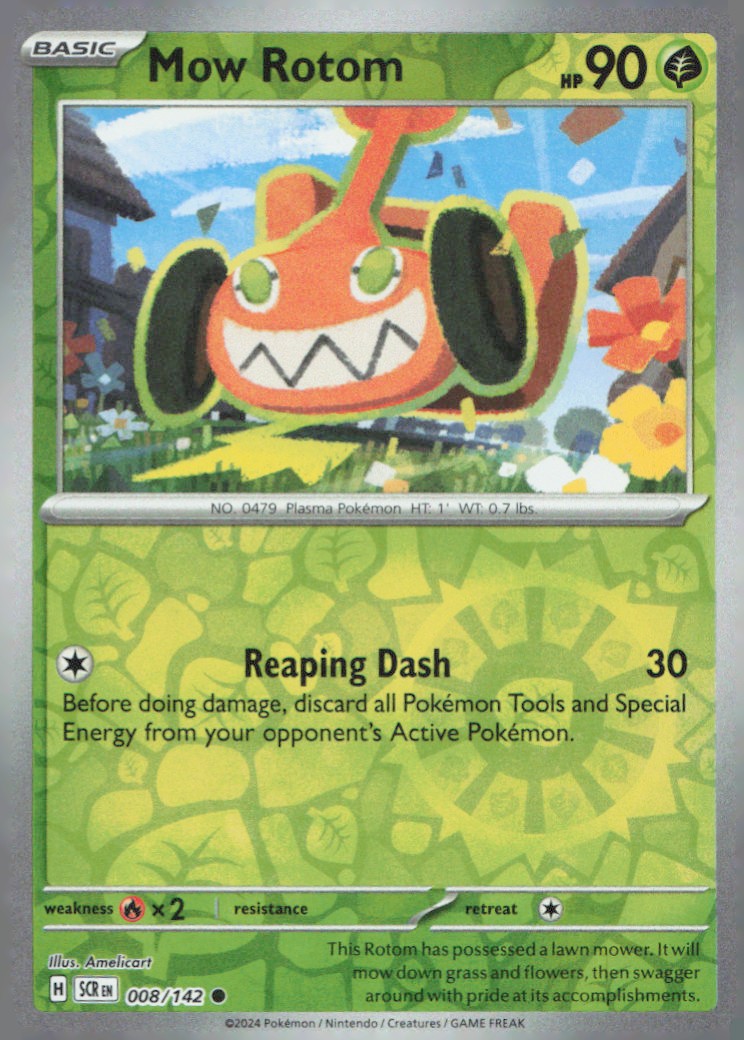 Mow Rotom Common SV07: Stellar Crown 008/142 NM