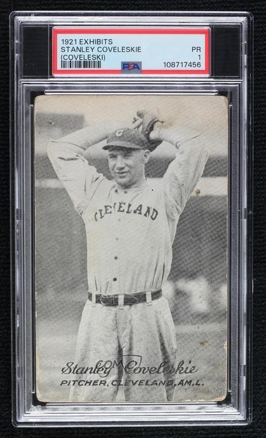1921 Exponate Stan Coveleski Stanley Covelski PSA 1 HOF