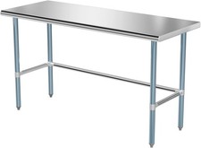 60" x 24" x 34" Commercial Open Base Stainless Steel Work Table for Kitchen New