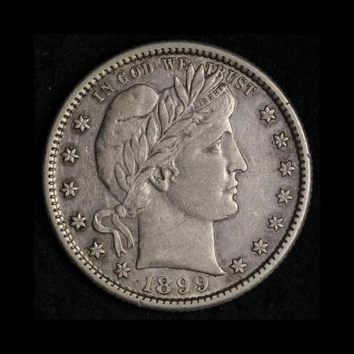 1899-S Barber Quarter San Francisco US Mint American Specie, Fine Condition