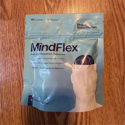 Project SuperHuman MindFlex Brain Optimization Gummies Vegan Sweet Taylor 60 ct