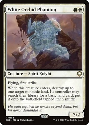 x1 White Orchid Phantom R MTG Commander: Secrets of Strixhaven M/NM, English