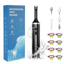 Teeth Polisher with 5 Brush Heads 8 Polish Pastes 5 Speed Modes and LED Light...