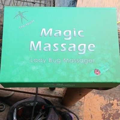 Therapulse Magic Massage Lady Bug Massager Handheld Full Body Red Green