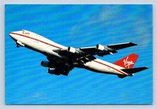 VIRGIN ATLANTIC AIRWAYS: BOING 747-200B AIRCRAFT POSTCARD AIRLINE G-VMIA VAA