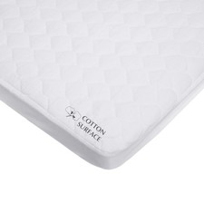 Waterproof Fitted Mini Crib Mattress Protector 38" x 24" - 100 Cotton Quilted