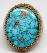 Turquoise Blue Handmade 925 Silver Ring
