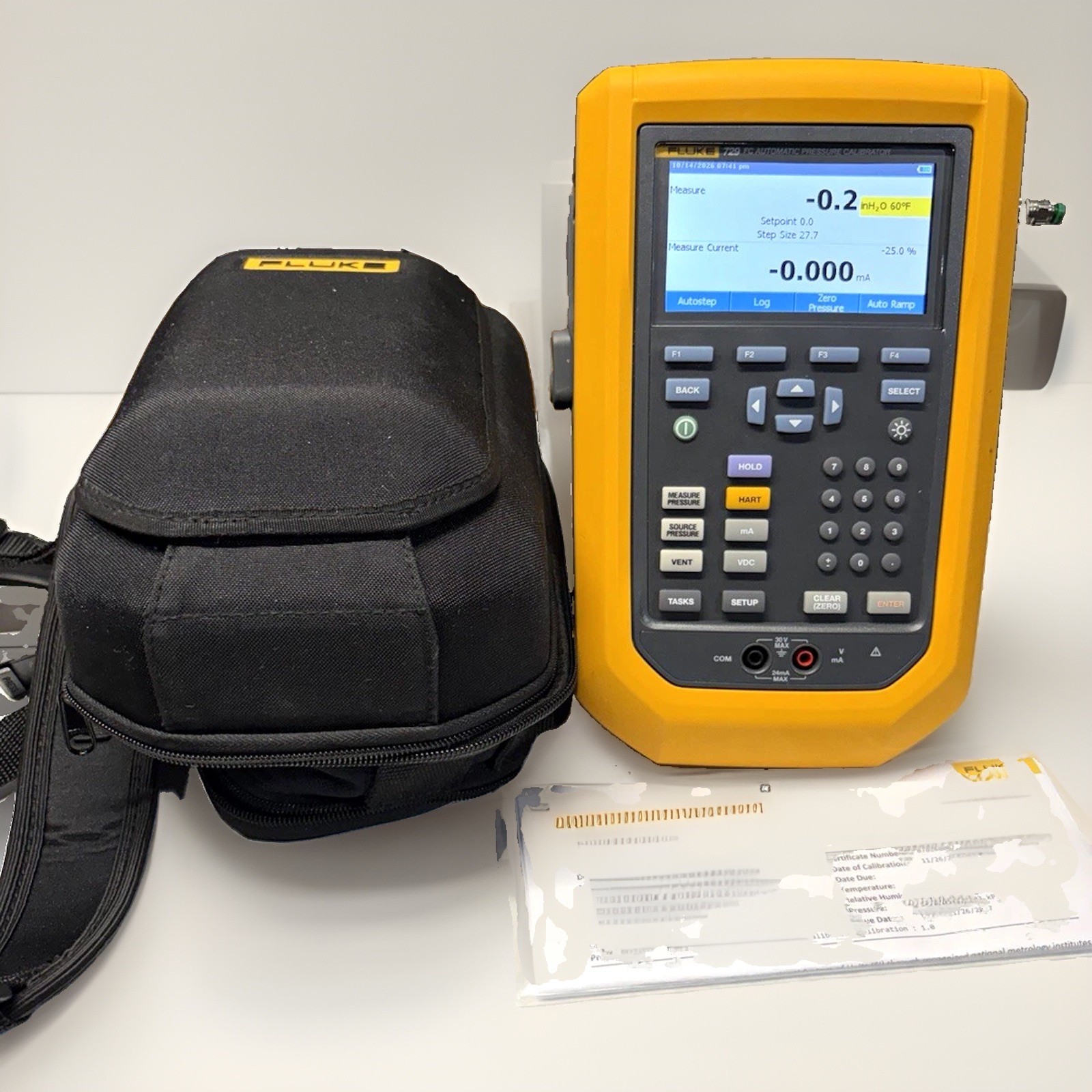 Fluke 729FC-300PSI Automatic Pressure Process/Current Calibrator w/ Case