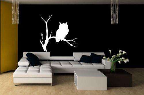Autocollant mural hibou énigmatique autocollant mural mystérieux élégant décalcomanie décor transfert - Photo 1 sur 4