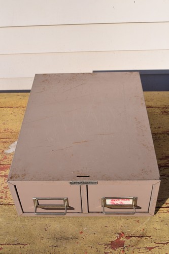 Vintage Steelmaster Industrial Double Drawer Library Index Card File Cabinet - Picture 4 of 9