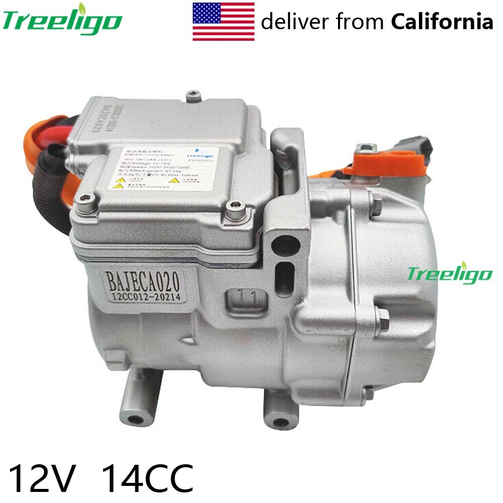 12V Electric Car AC Compressor Universal Cab Air Conditioner Compressor ...