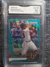 2020 Prizm Ronald Acuna Jr #184 Teal Wave Prizm GMA 10