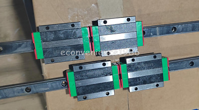 2x HGR20 Linear Guide Rails + 4x HGW20CC Bearing Blocks - CNC Rail Set (Length L300-1500mm)