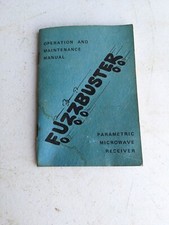 FUZZ BUSTER Vintage Owners Operation Maintenance Manual 1975 Auto Radar Detector