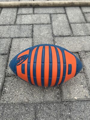 NERF Sports Football 9'' Blitz All Weather Orange Blue Rubber Grip 2012 Hasbro