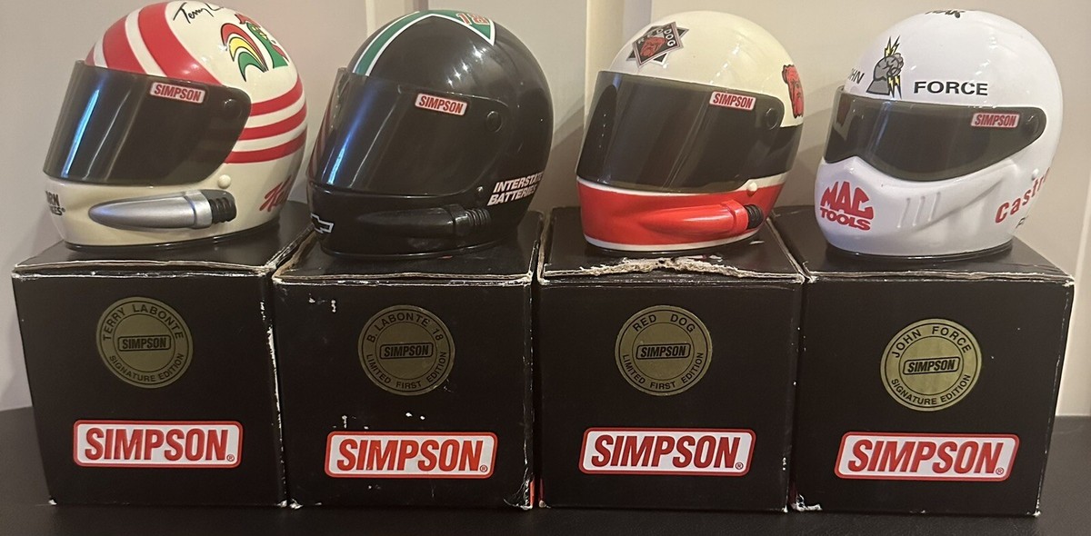 Retro Nascar Simpson Mini Helmet Lot: Terry Labonte, Bobby Labonte