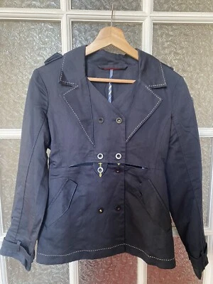 👕Marithé François Girbaud Taille 38👕 Superbe Veste bleu marine - Photo 1/4