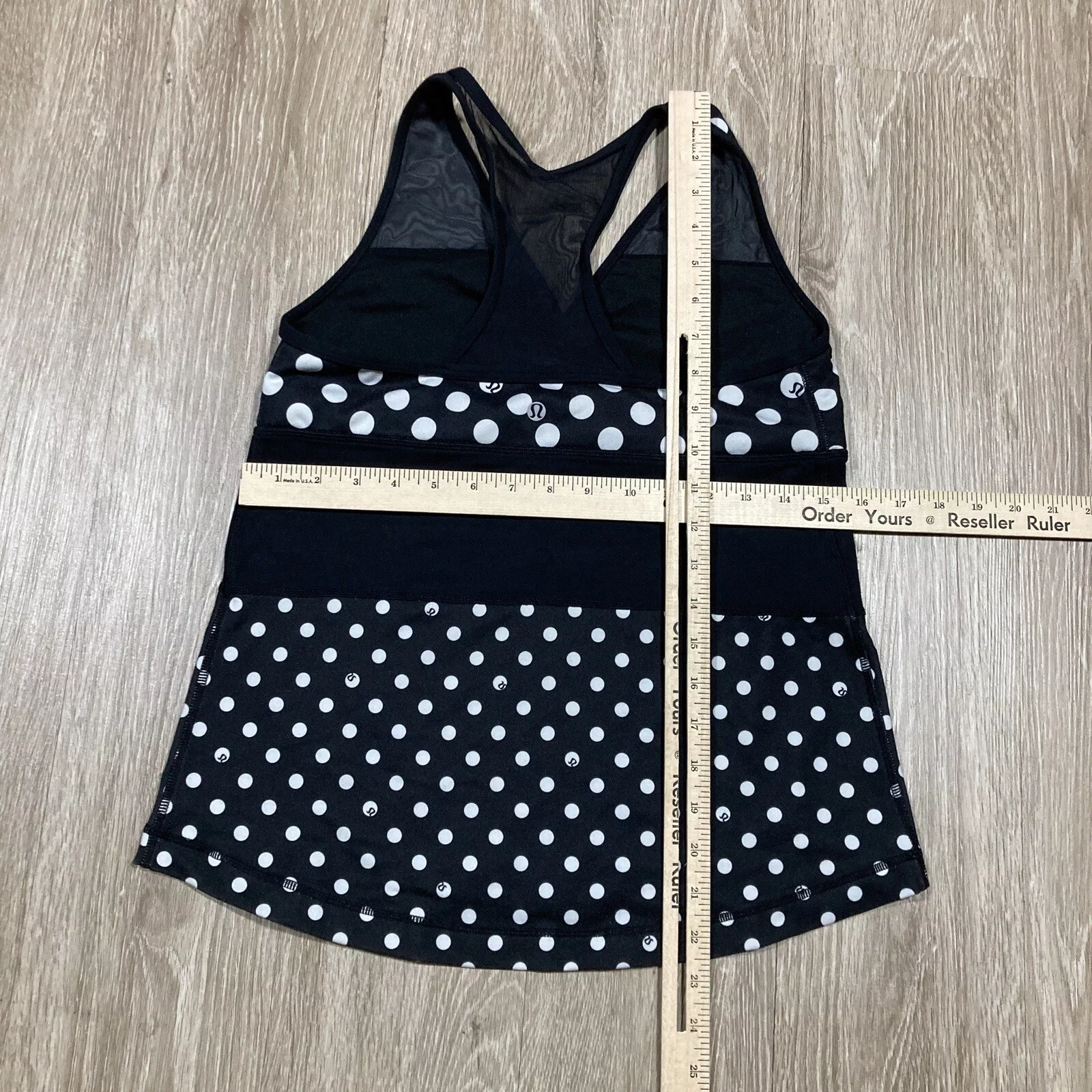 lululemon polka dot active-wear gym work-out 2 lulu tank-top