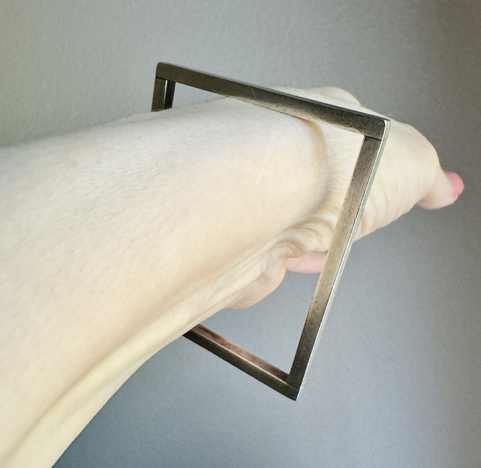 Cool Artisan Sterling Silver Rectangular Bangle B… - image 10