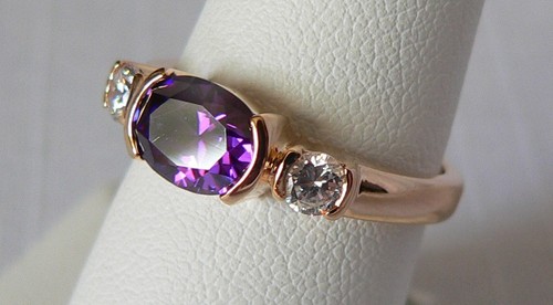 Park Lane "VIOLET" Ring Purple CZ w/Austrian Crystals Pretty SIZE 9 Reg. $57 - Picture 2 of 4