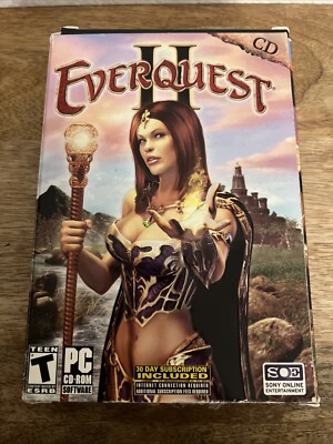 EverQuest ll Video Game Pc Cd-ROM T-Teen 10 - Discs Set W/ Guide Book & Map