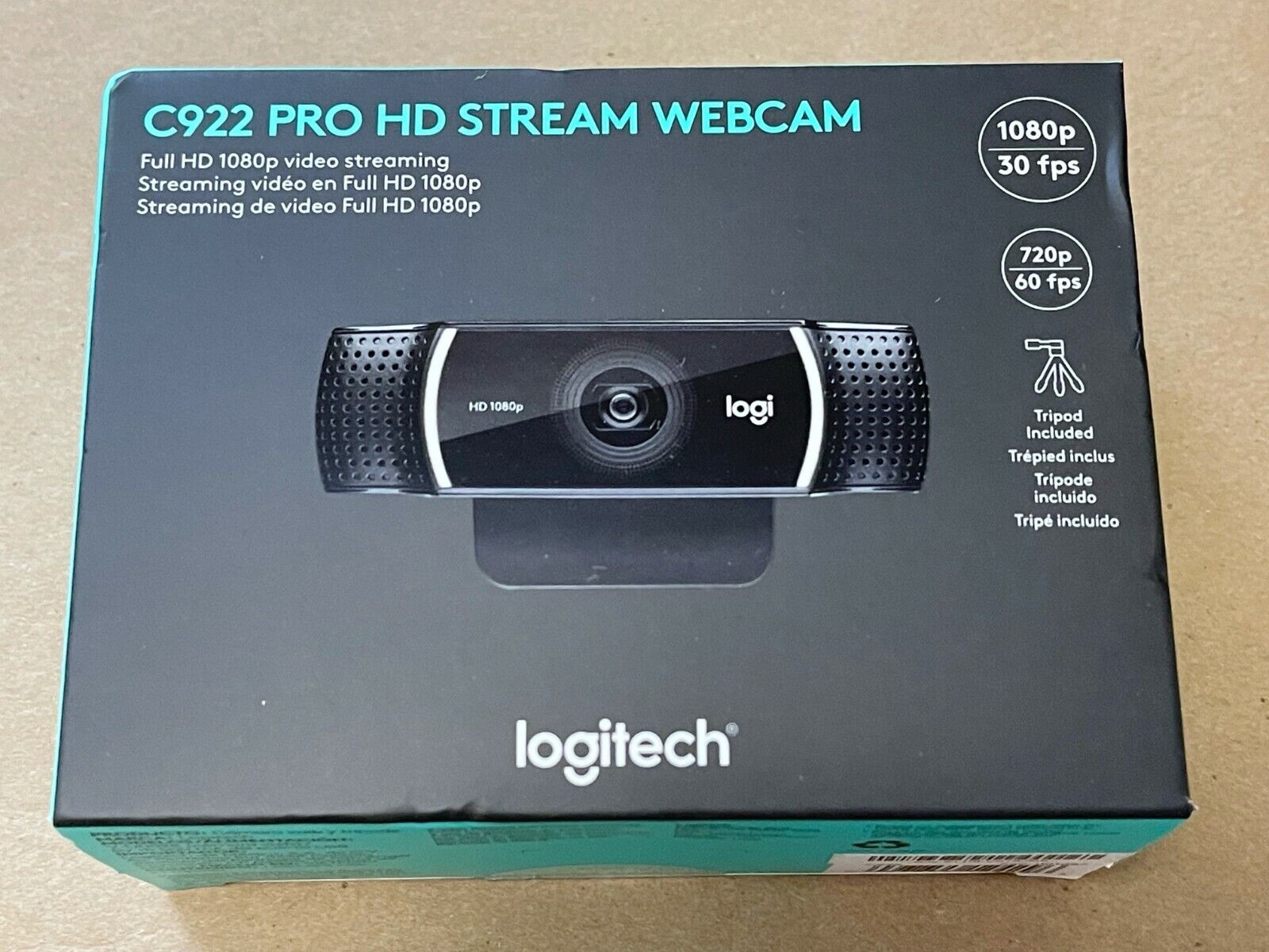 NEW LOGITECH C922 PRO HD STREAM WEBCAM FULL HD 1080P VIDEO STREAMING 960-001087 | eBay