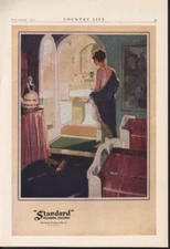 1923 STANDARD PLUMBING FIXTURE HOME DECOR BATH SEXY WOMAN PITTSBURGH AD 14903