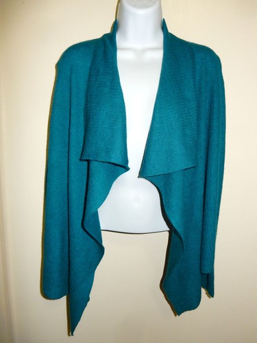 ROYAL ALPACA TEAL CARDIGAN OPEN FRONT 