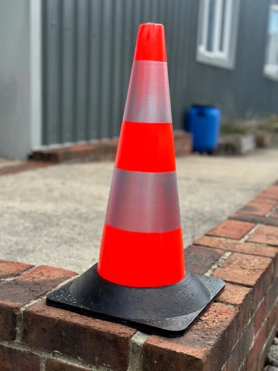 Polythene Demarkation Cone - 500mm High Traffic cone Heavy Duty Cone