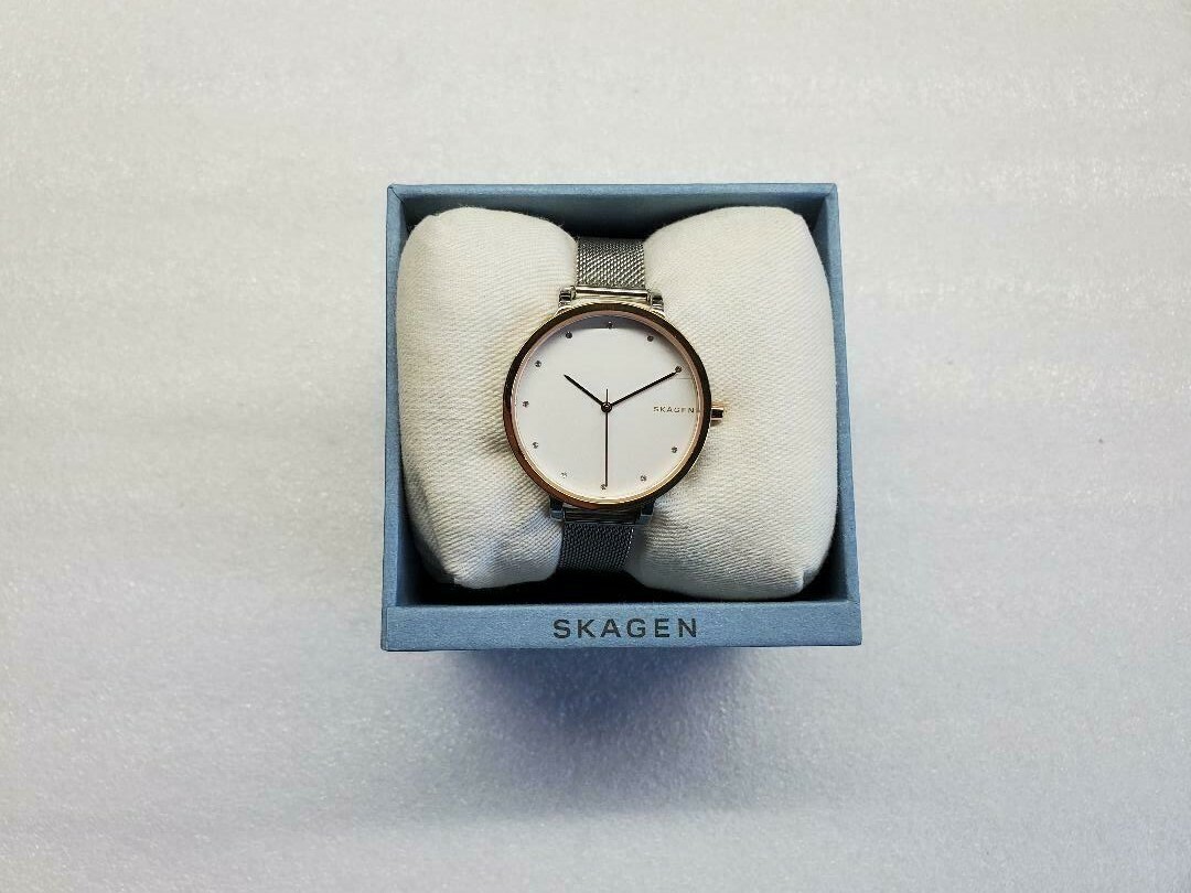 SKAGEN HAGEN SILVER DIAL ROSE GOLD CASE MESH BRACELET LADIES  display picture 2