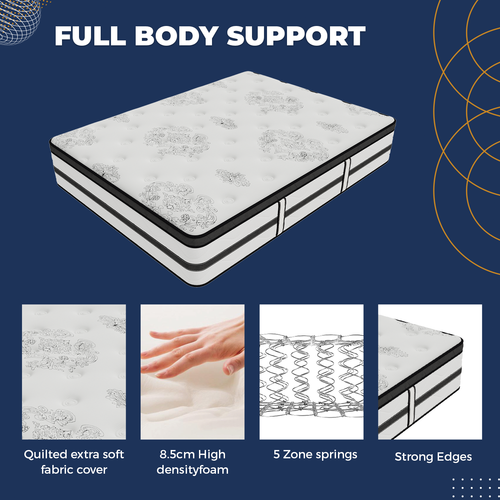 Mattress Queen Double King Single Bed Mattresses Pocket Spring Foam Euro Top - Picture 15 of 25