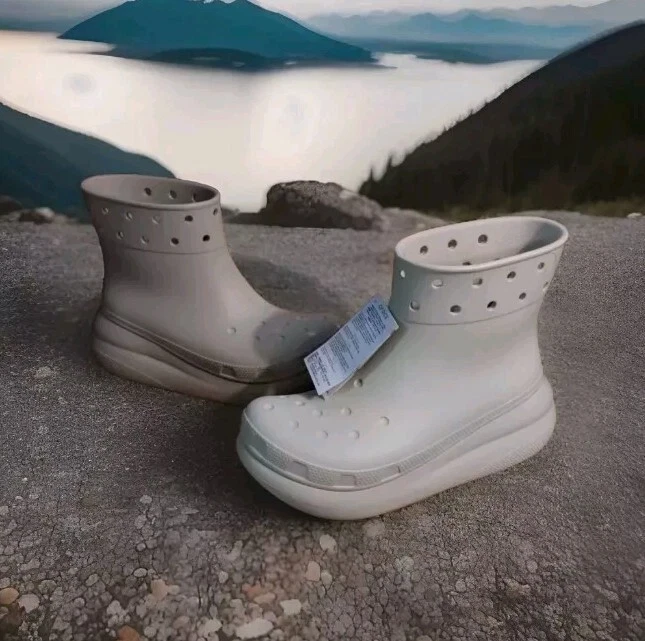 Crocs Adult Crush Waterproof Lightweight Boot Bone Women's Size 10/ Men's Size 8