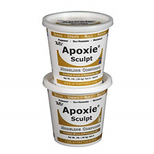 Apoxie Sculpt - 2 Part Modeling Compound A  B - 4 Pound, White