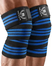 Mava Sports Knee Wraps Compression Brace Adjustable Hook And Loop Support