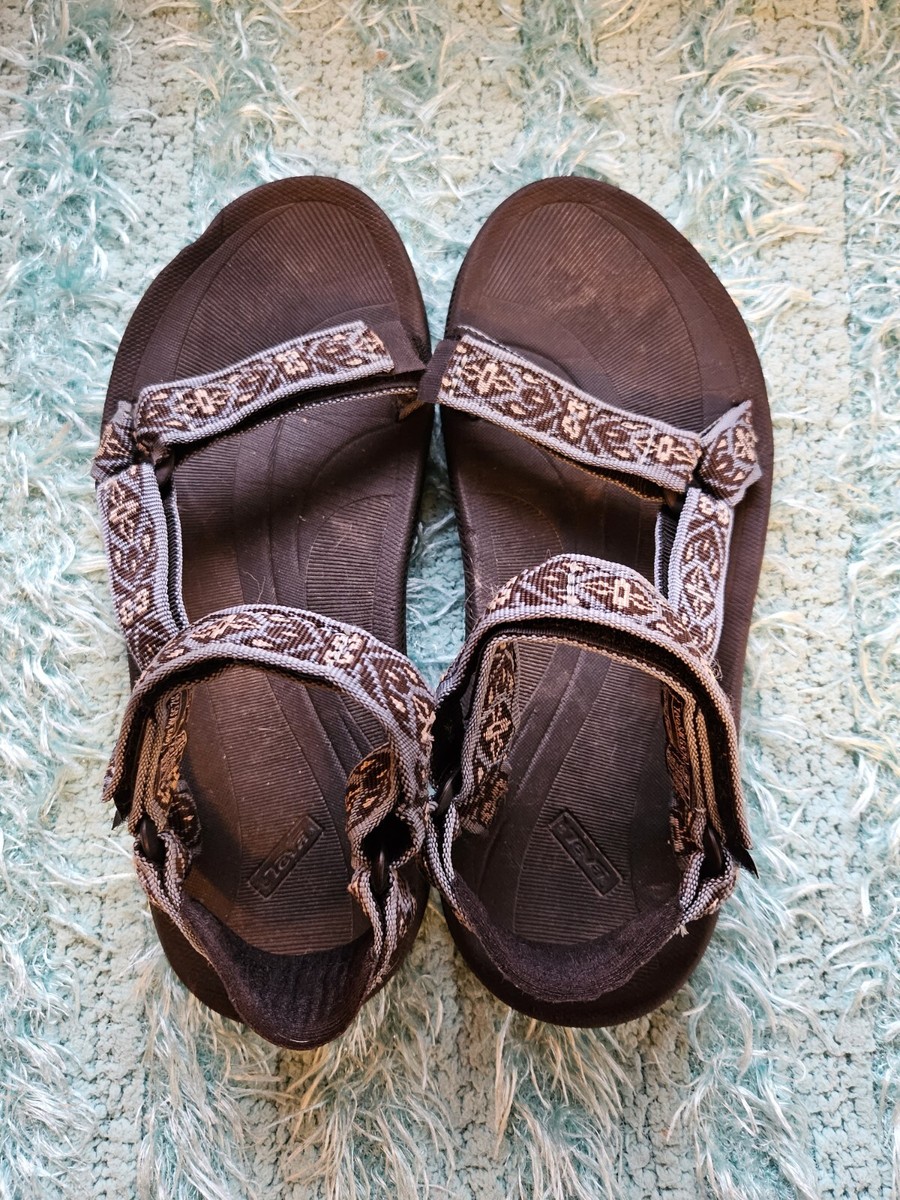 Teva Hiking Walking Sandals Womens 9 Blue Beige Pattern  display picture 1