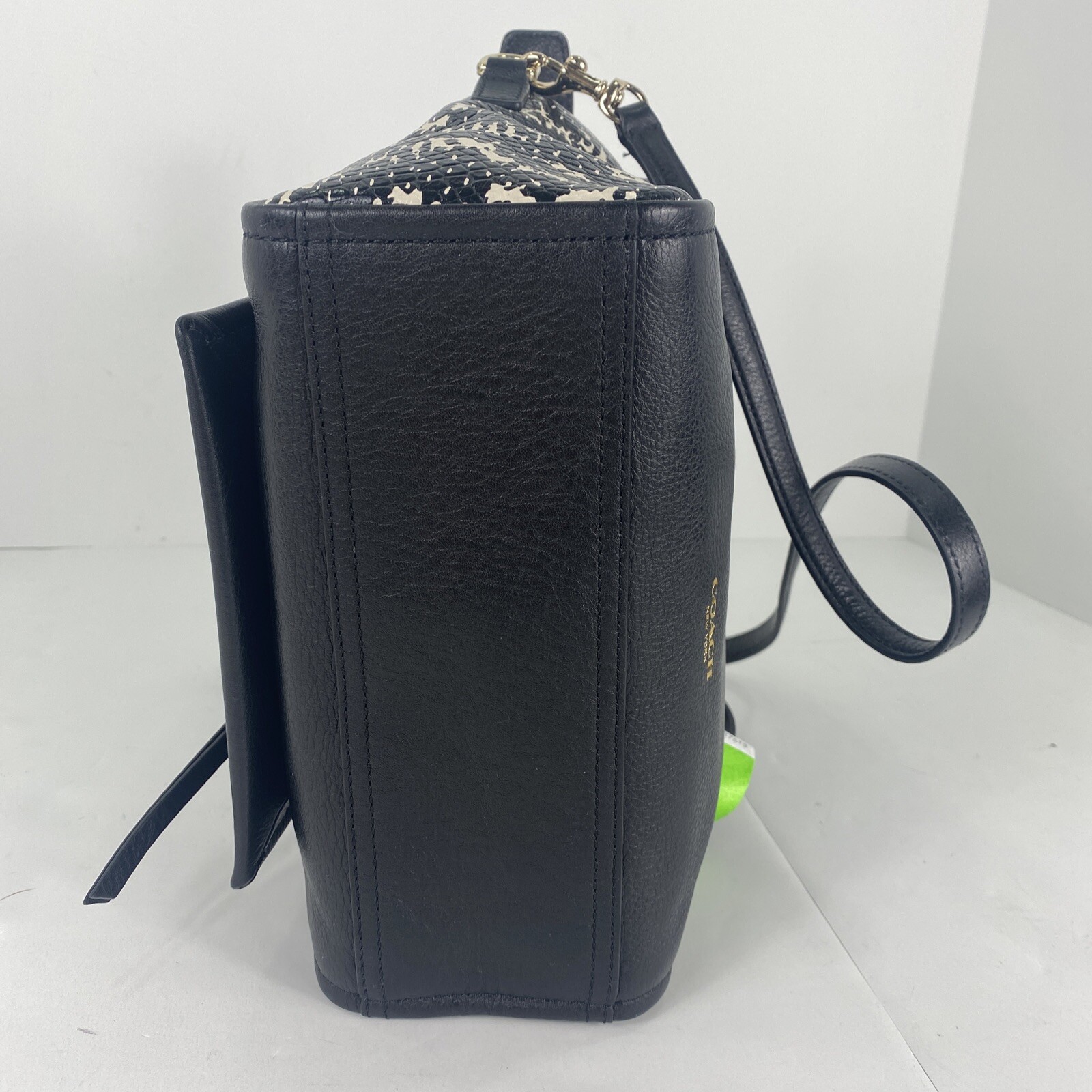 Coach Mini Riley Bleecker Bag Python Embossed Bla… - image 5