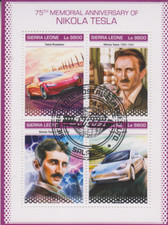 Tesla Sierra Leone Stamped 6640