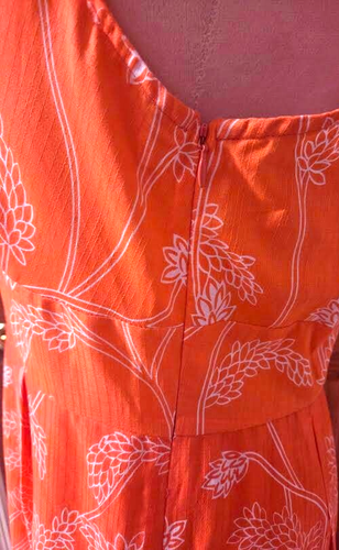 TORI RICHARD Honolulu ☆ Sommerkleid Baumwolle Piqué Blumen ☆ Hergestellt in Hawaii Größe 12 - Bild 3 von 8