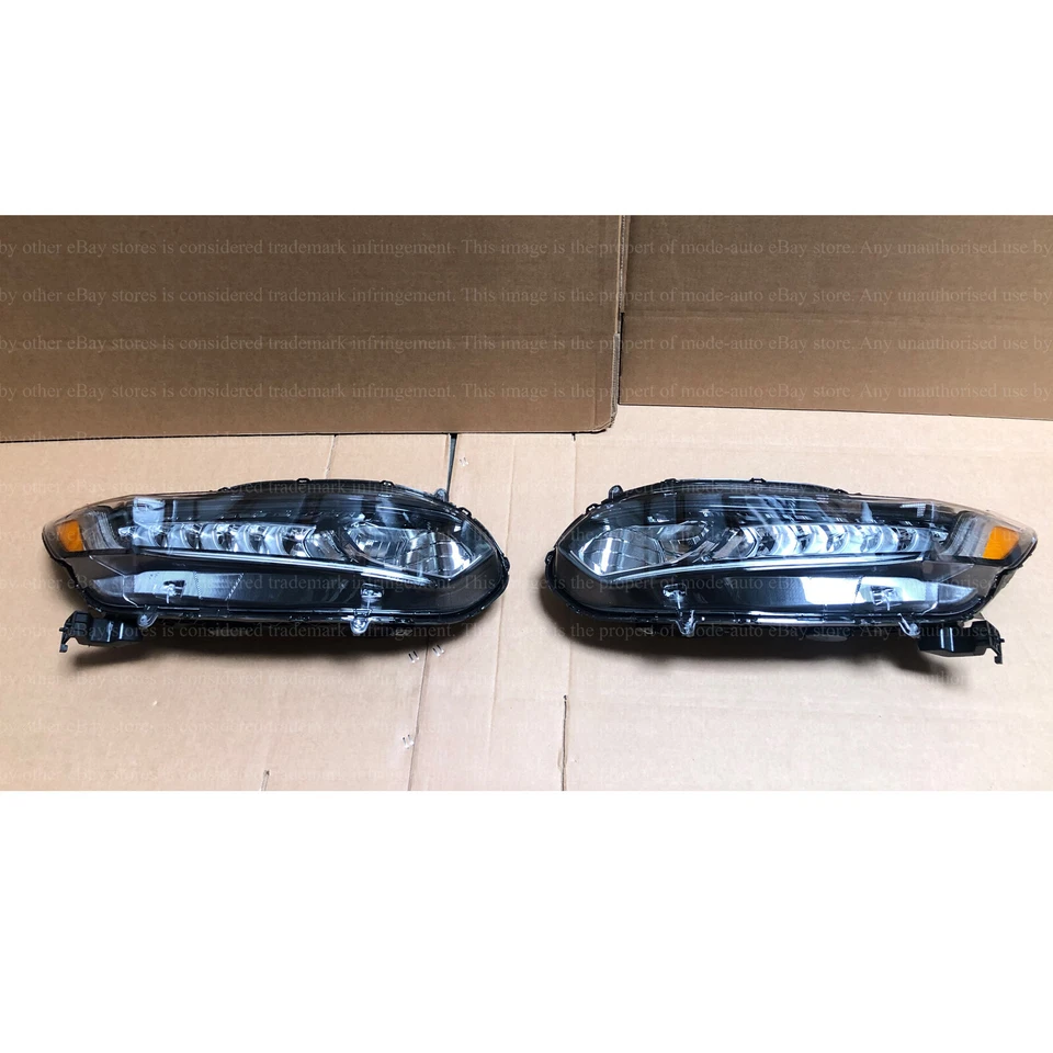 Halogen LED Headlight Assembly for 2018 2019 2020 Honda Accord Pair 2pcs Set  - Image 2 of 4