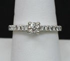 14k White Gold Diamond Ring TOLKOWSKY 0.63cttw Round Center & Side Diamonds — photo 2