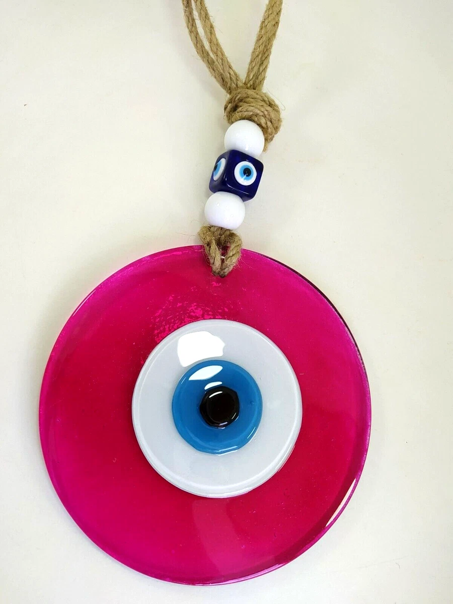 Pink evil eye necklace deals