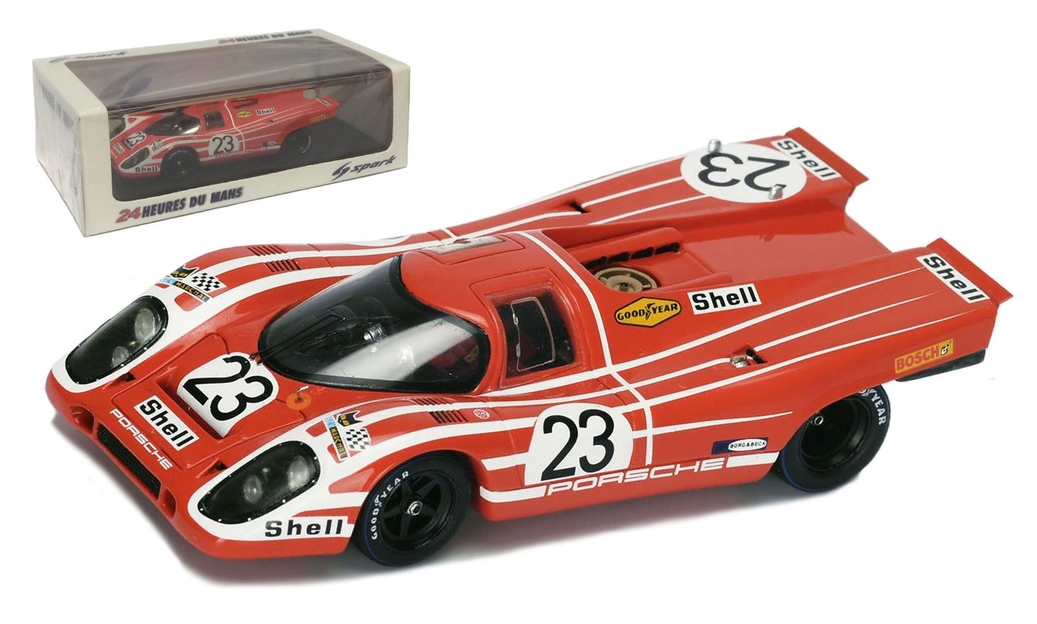 Spark 43LM70 Porsche 917K #23 Winner Le Mans 1970 - Attwood/Herrmann 1/43 Scale