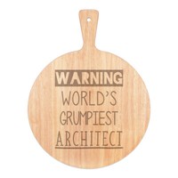 Warnung World's Grumpiest Architekt Pizza Brett Paddel Holz Best Lustig